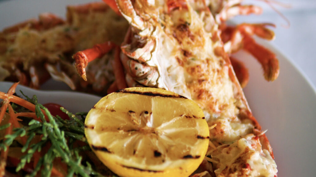 Salt on the harbour lobster dish